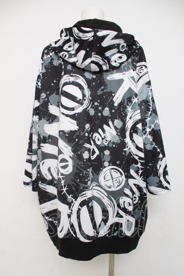 画像2: NieR Clothing / グラフィックパーカー  黒 Y-26-04-09-030-PU-TO-SZ-ZY (2)