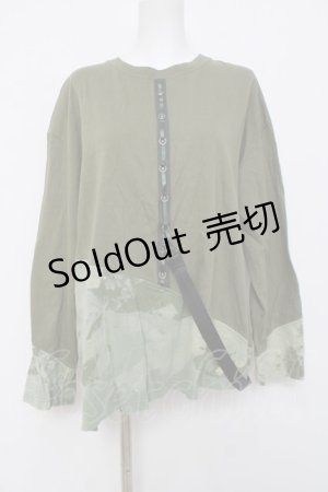 画像: Ozz conte / ハーネス付きカットソー  カーキ Y-26-04-09-031-OO-TO-SZ-ZY