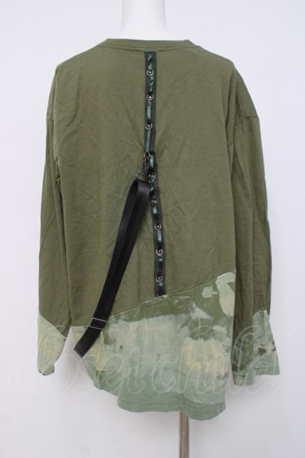 画像2: Ozz conte / ハーネス付きカットソー  カーキ Y-26-04-09-031-OO-TO-SZ-ZY (2)