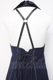 画像4: Ozz oneste / 薔薇刺繍ロングベストワンピース  紺 Y-26-04-09-032-OO-OP-SZ-ZY (4)