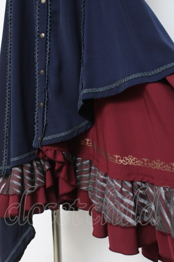 画像6: Ozz oneste / 薔薇刺繍ロングベストワンピース  紺 Y-26-04-09-032-OO-OP-SZ-ZY (6)