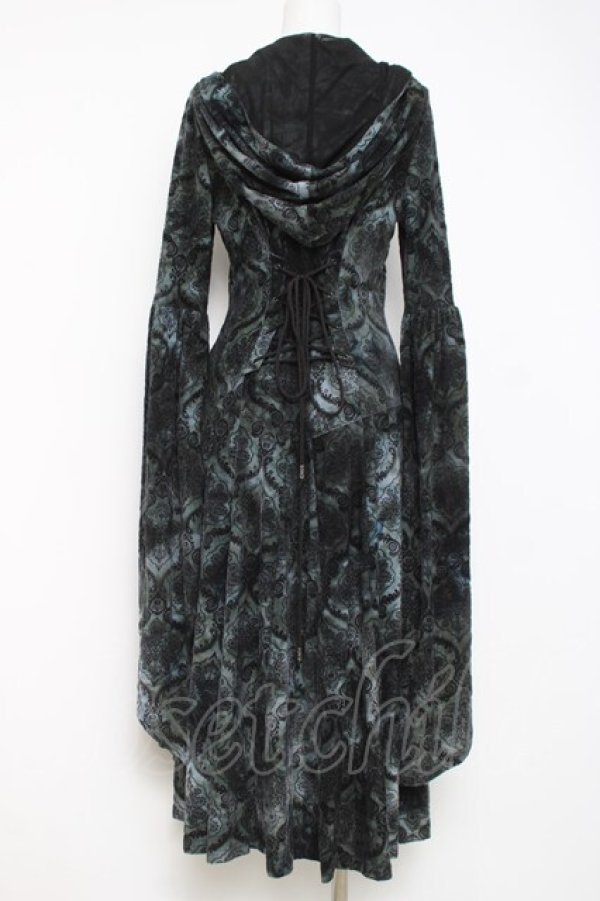 画像2: Ozz oneste / フロッキーフロントボタンワンピース  グリーンｘ黒 Y-26-04-09-034-OO-OP-AS-ZY (2)