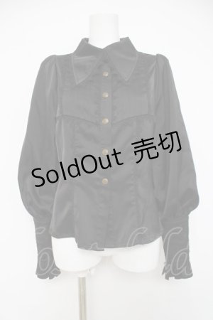 画像: Hoshibako Works / レースデザインブラウス  黒 Y-26-04-09-035-LO-BL-SZ-ZY