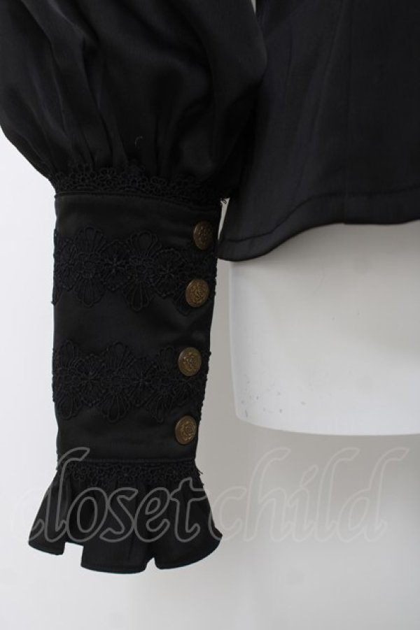 画像3: Hoshibako Works / レースデザインブラウス  黒 Y-26-04-09-035-LO-BL-SZ-ZY (3)