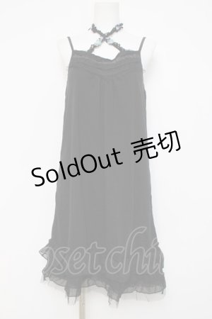 画像: axes femme / ストラップ付きインナーワンピース  黒 Y-26-04-09-037-AX-OP-SZ-ZY