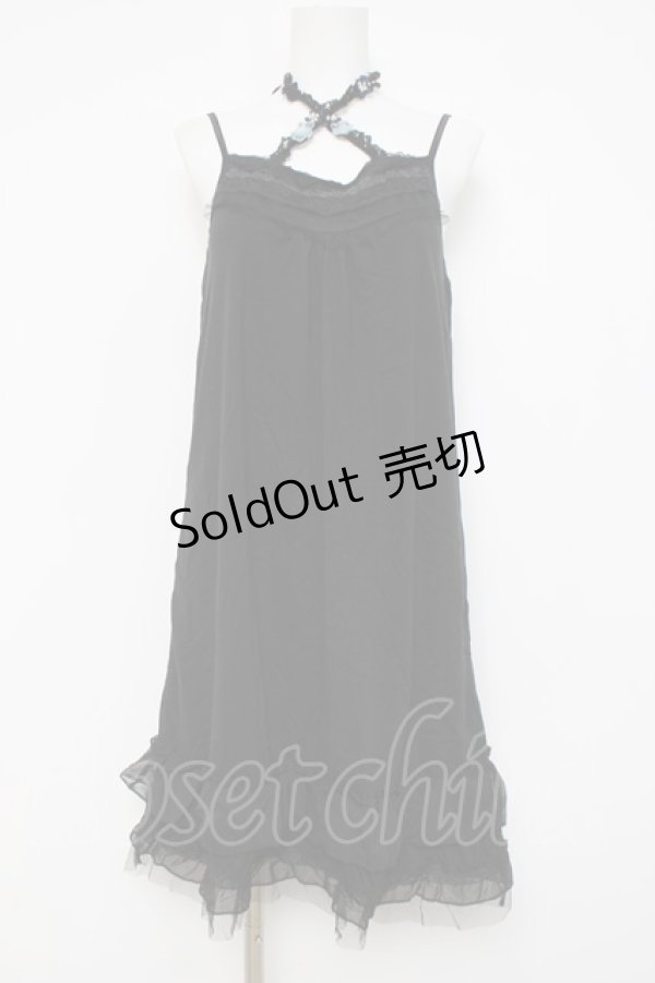 画像1: axes femme / ストラップ付きインナーワンピース  黒 Y-26-04-09-037-AX-OP-SZ-ZY (1)