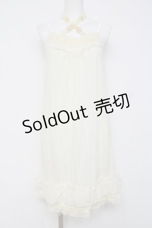 画像: axes femme / ストラップ付きインナーワンピース  生成り Y-26-04-09-038-AX-OP-SZ-ZY