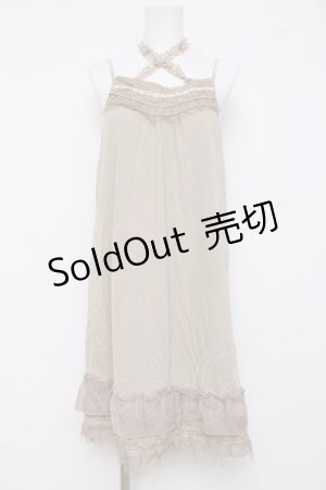 画像: axes femme / ストラップ付きインナーワンピース  ベージュ Y-26-04-09-039-AX-OP-SZ-ZY