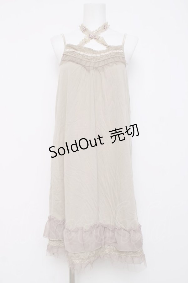 画像1: axes femme / ストラップ付きインナーワンピース  ベージュ Y-26-04-09-039-AX-OP-SZ-ZY (1)