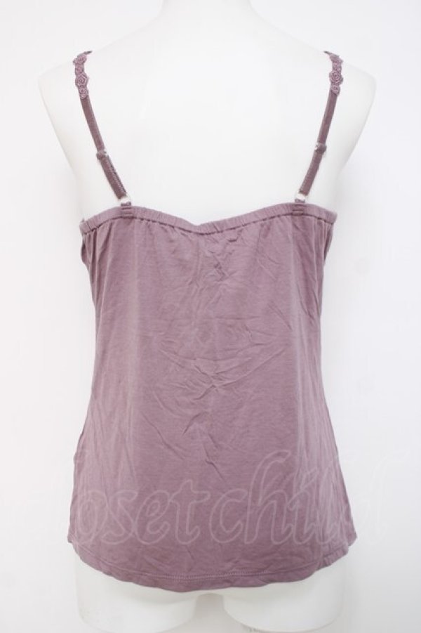 画像2: axes femme / ドライフラワービジューキャミソール  ラベンダー Y-26-04-09-040-AX-TO-SZ-ZY (2)