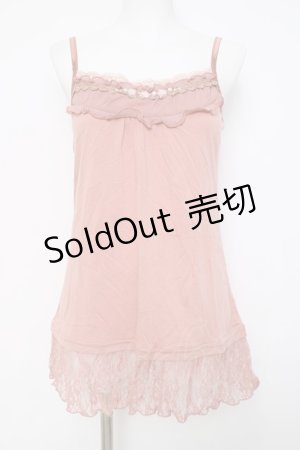 画像: axes femme / ミニローズロングキャミ  ピンク Y-26-04-09-041-AX-TO-SZ-ZY
