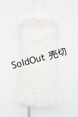 画像: axes femme / フラワーレースキャミソール  生成り Y-26-04-09-043-AX-TO-SZ-ZY