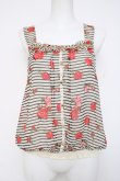 画像1: axes femme / ボーダー×花柄アウタータンク  生成り Y-26-04-09-045-AX-TO-SZ-ZY (1)