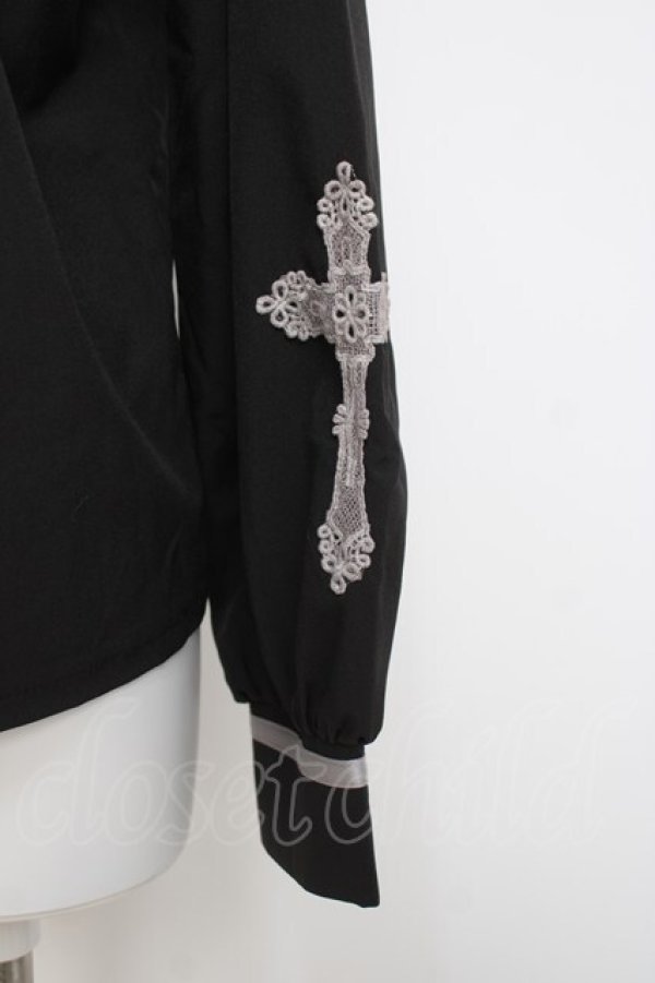 画像3: axes femme POETIQUE / メディカルデザインブラウス  黒 Y-26-04-09-046-AX-BL-AS-ZY (3)