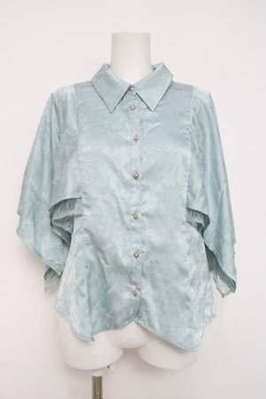 画像: axes femme / ジャガードチャイナブラウス  ミント Y-26-04-09-050-AX-BL-AS-ZY