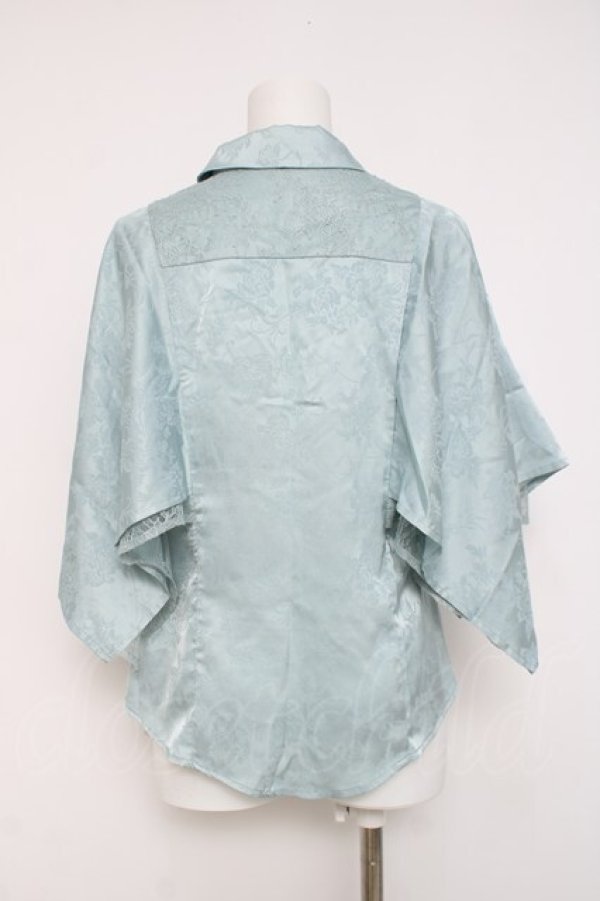 画像2: axes femme / ジャガードチャイナブラウス  ミント Y-26-04-09-050-AX-BL-AS-ZY (2)