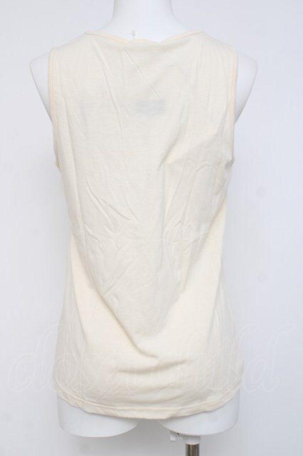 画像2: axes femme / お花モチーフ付タンク  オフ Y-26-04-09-059-AX-TO-AS-ZY (2)