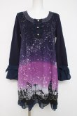 画像1: axes femme / 星座グラデ柄カットチュニック  紺 Y-26-04-09-061-AX-OP-AS-ZY (1)