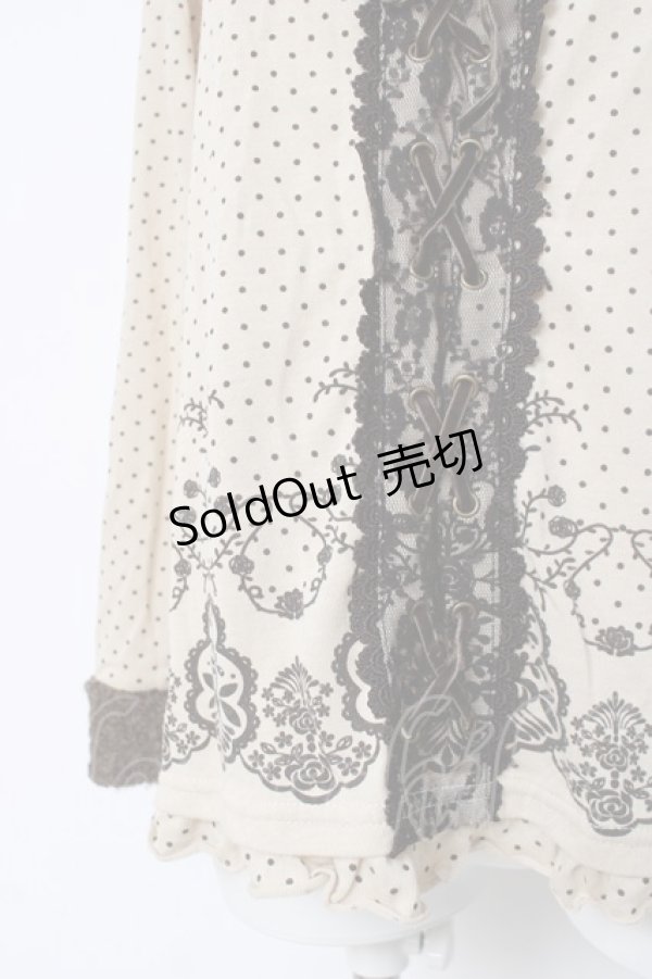 画像3: axes femme / ドットプリントカットソー  オフ Y-26-04-09-062-AX-TO-AS-ZY (3)