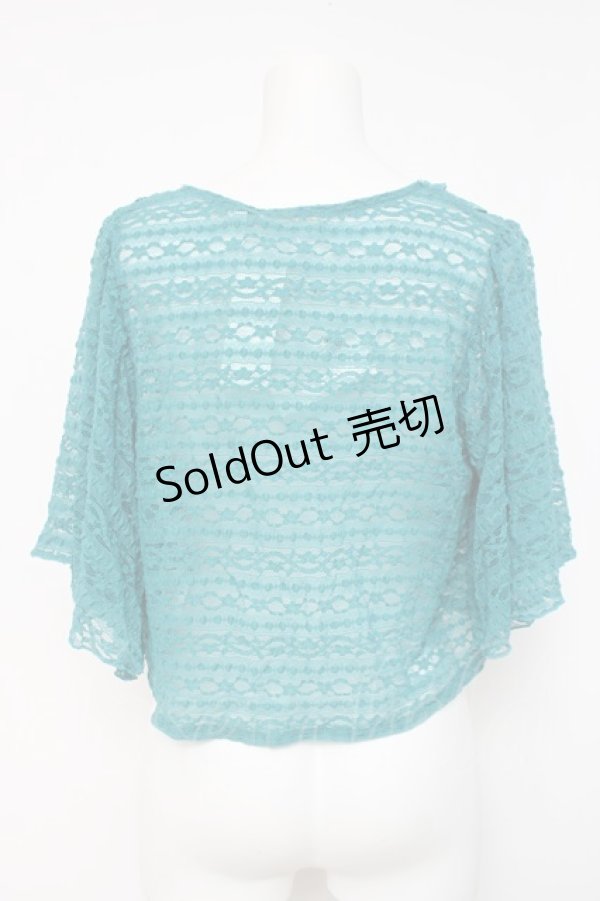 画像2: axes femme / 前結びレーシーショート丈プルオーバー  グリーン Y-26-04-09-064-AX-TO-AS-ZY (2)