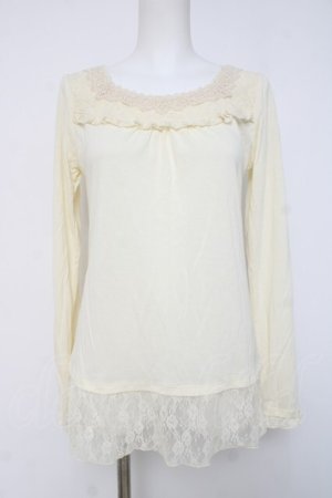 画像: axes femme / 裾レースインナープルオーバー  オフ Y-26-04-09-068-AX-TO-AS-ZY