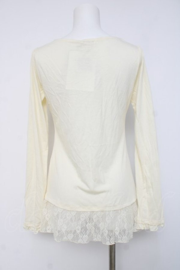 画像2: axes femme / 裾レースインナープルオーバー  オフ Y-26-04-09-068-AX-TO-AS-ZY (2)