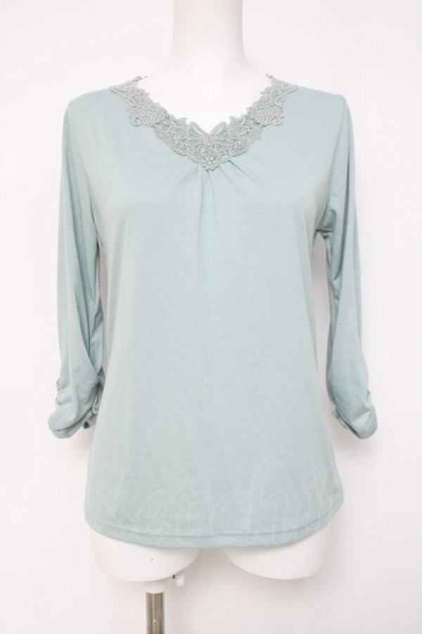 画像1: axes femme / レースデザインカットソー   Y-26-04-09-070-AX-TO-AS-ZY (1)