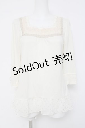 画像: axes femme / レースデザインカットソー   Y-26-04-09-071-AX-TO-AS-ZY