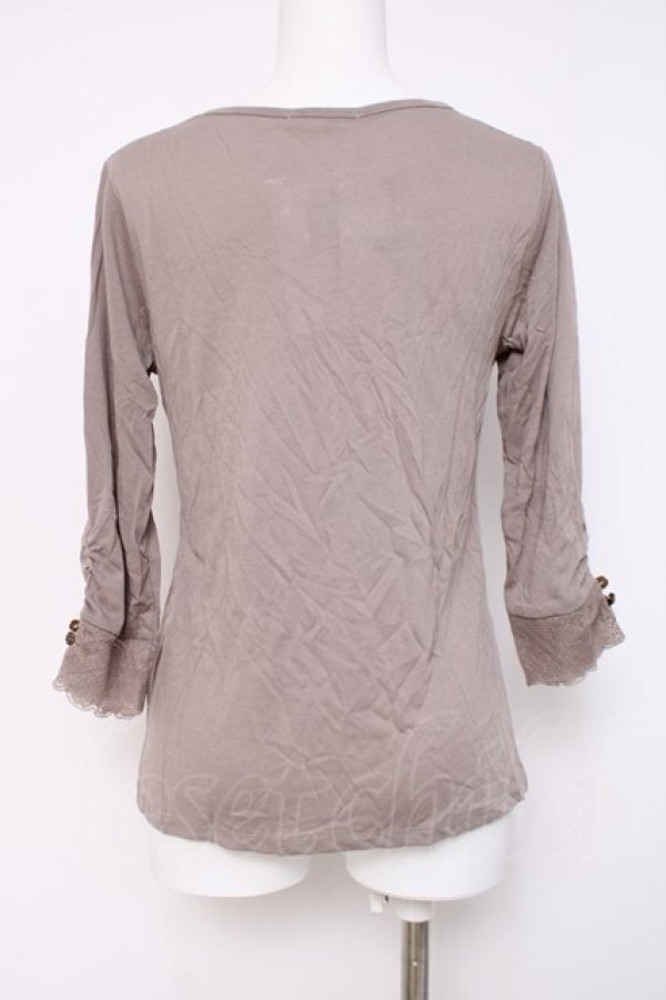 画像2: axes femme / ビジュー付きカットソー  モカ Y-26-04-09-073-AX-TO-SZ-ZY (2)