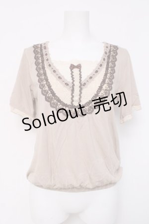 画像: axes femme / レースデザインカットソー   Y-26-04-09-075-AX-TO-AS-ZY