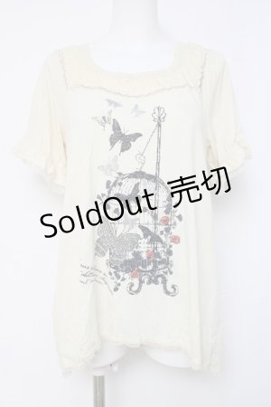 画像: axes femme / プリントT  生成り Y-26-04-09-077-AX-TO-SZ-ZY