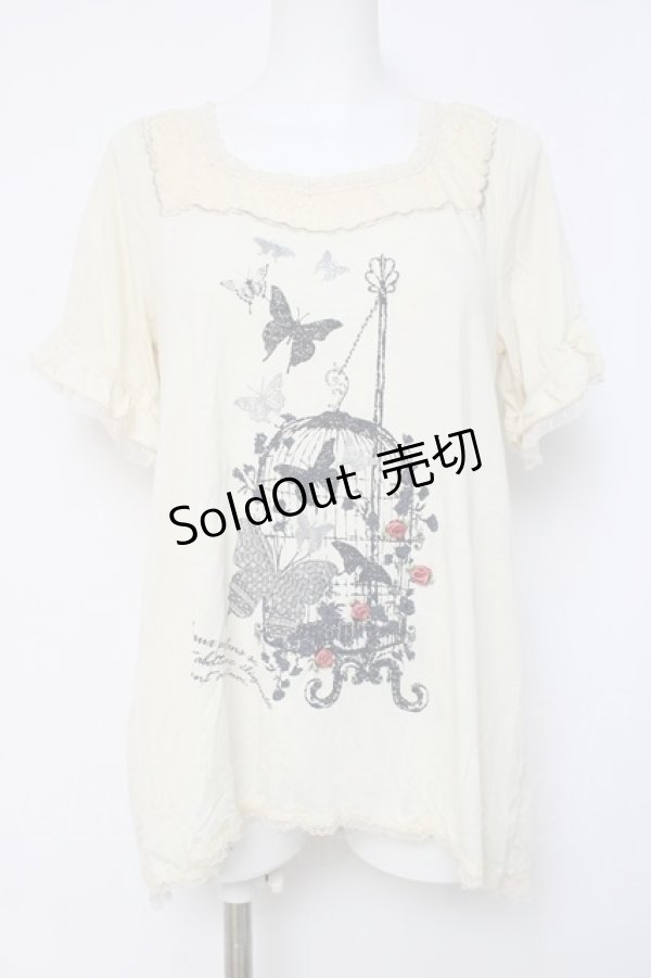 画像1: axes femme / プリントT  生成り Y-26-04-09-077-AX-TO-SZ-ZY (1)