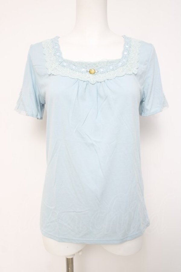 画像1: axes femme / レースデザインカットソー   Y-26-04-09-080-AX-TO-AS-ZY (1)