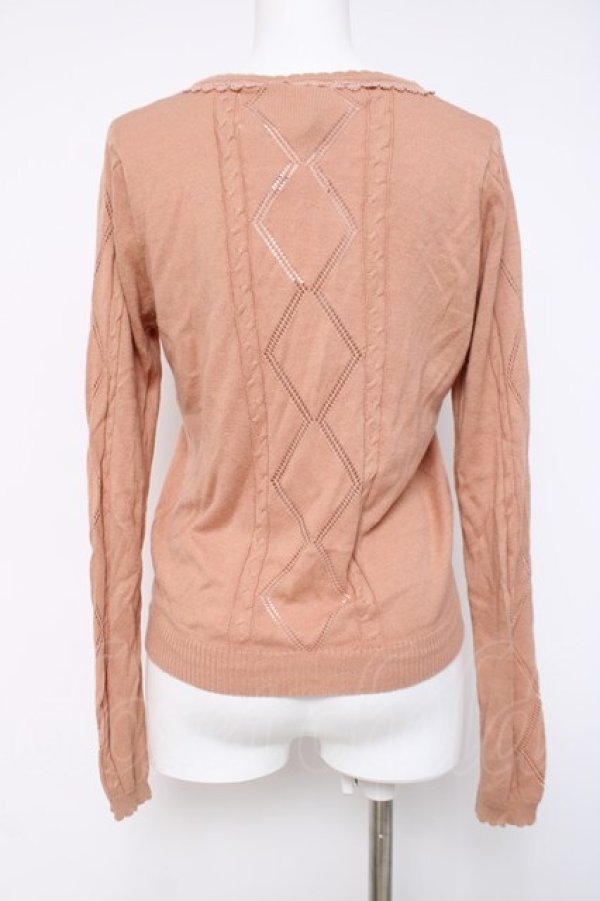 画像2: axes femme / トランプモチーフカーディガン  ピンク Y-26-04-09-081-AX-TO-SZ-ZY (2)