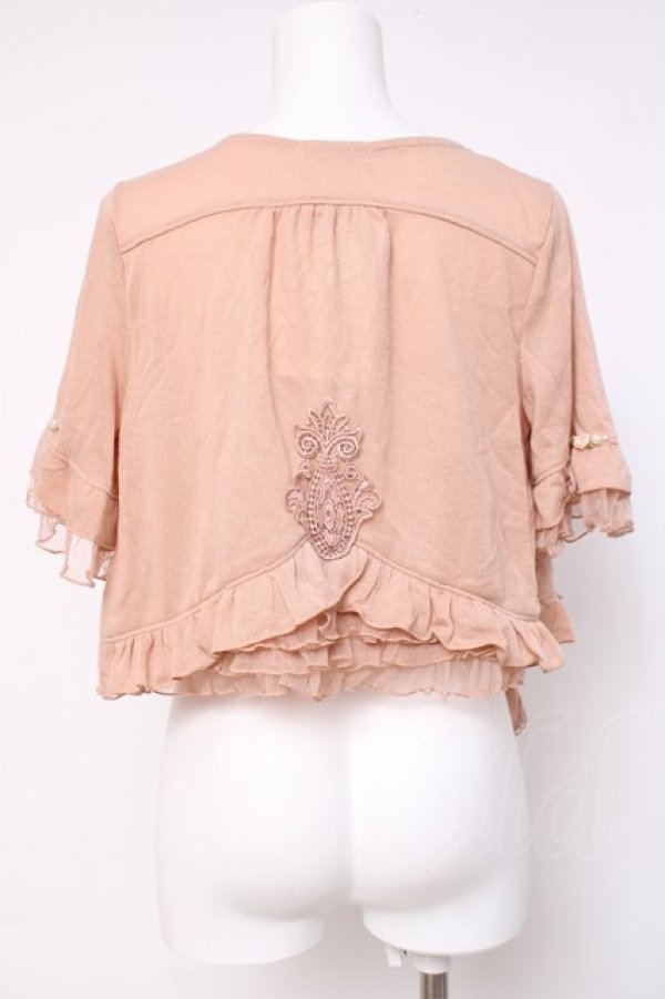 画像2: axes femme / バックティアードショートカーディガン  ピンク Y-26-04-09-083-AX-TO-SZ-ZY (2)