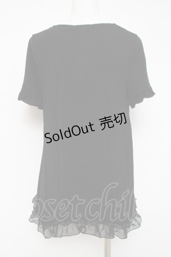 画像2: axes femme / 時計プリントチュニック  黒 Y-26-04-09-087-AX-TO-SZ-ZY (2)