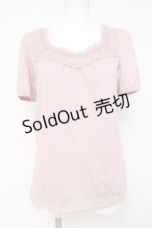 画像: axes femme / レースデザインカットソー   Y-26-04-09-089-AX-TO-AS-ZY