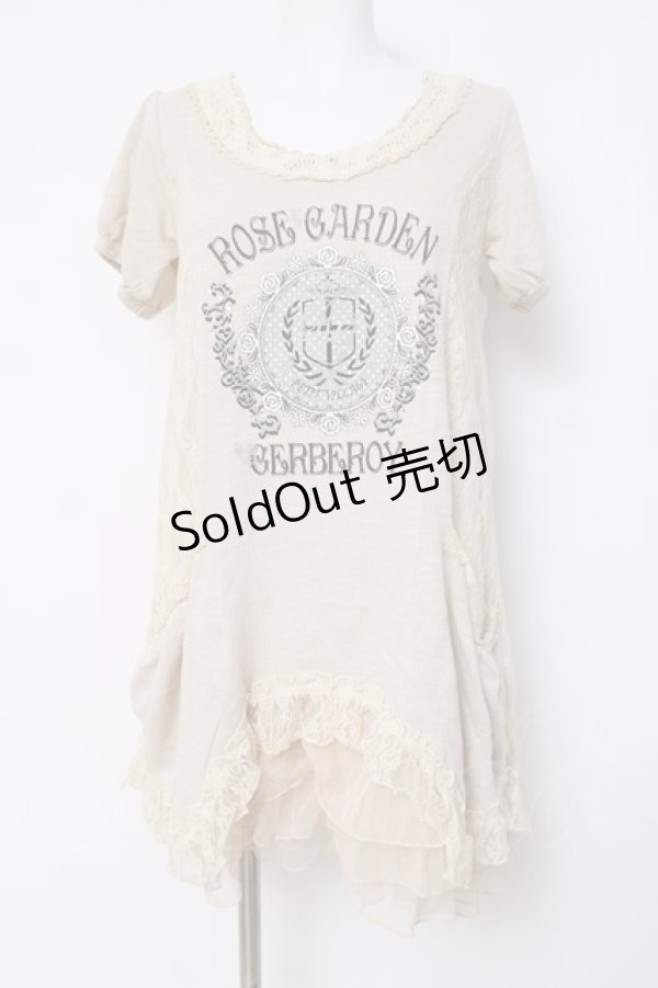 画像1: axes femme / サイドレース切替半袖ワンピース  生成り Y-26-04-09-094-AX-OP-SZ-ZY (1)