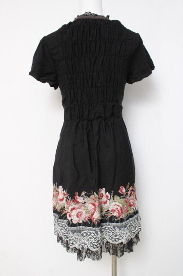 画像2: axes femme / フロントレースアップワンピース  黒 Y-26-04-09-095-AX-OP-SZ-ZY (2)