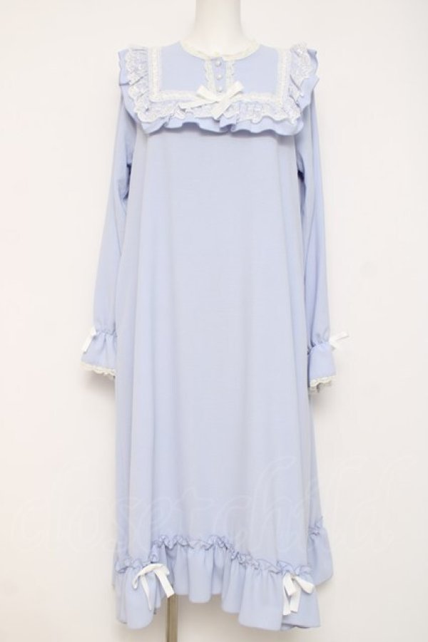 画像1: DearMyLove / ヨークデザインワンピース  サックス Y-26-04-09-106-EL-OP-SZ-ZY (1)