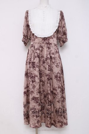 画像: m petit by misako / トワルドジュイワンピース M 中桃 Y-26-04-09-107-LO-OP-SZ-ZY