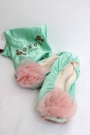 画像: axes femme / ルームシューズ  グリーン Y-26-04-09-011-AX-SH-AS-ZY