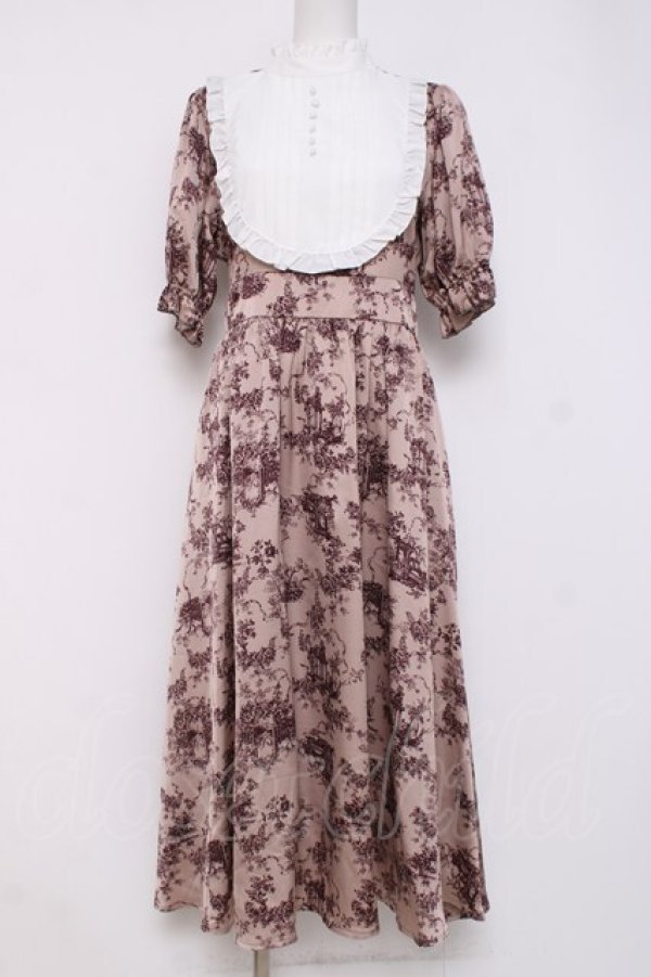 画像1: m petit by misako / トワルドジュイワンピース M 中桃 Y-26-04-09-108-LO-OP-SZ-ZY (1)