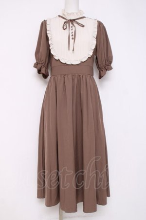 画像: m petit by misako / ナシジムジキリカエワンピース M 中茶 Y-26-04-09-109-LO-OP-SZ-ZY