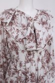 画像3: evelyn / 花柄シャーリングワンピース  シロ×ブラウン Y-26-04-09-110-LO-OP-SZ-ZY (3)