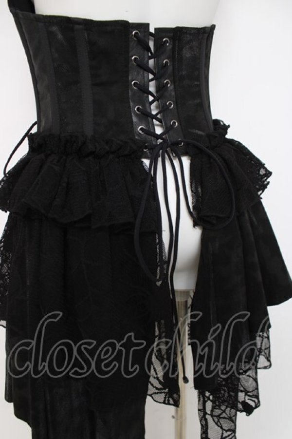 画像3: Qutie Frash / ラップ付きコルセットベスト  黒 Y-26-04-09-115-QU-TO-AS-ZY (3)