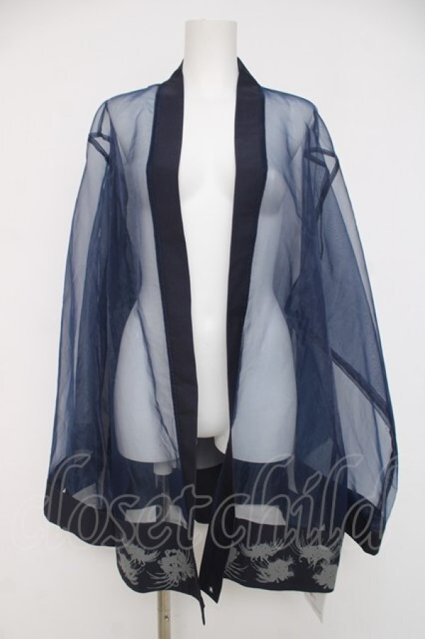 画像1: IRO+IRO / 着物風羽織  紺 Y-26-04-09-117-LO-TO-AS-ZY (1)
