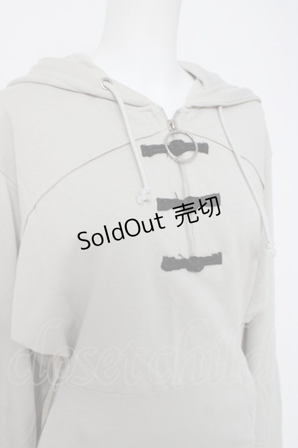 画像3: IRO+IRO / チャイナパーカーワンピース  グレー Y-26-04-09-119-LO-OP-AS-ZY (3)