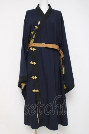 画像: IRO+IRO / 着物風ワンピース  紺 Y-26-04-09-120-LO-OP-AS-ZY