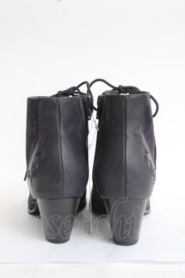 画像3: axes femme / レースアップスエーッドブーツ L 紺 Y-26-04-09-013-AX-SH-SZ-ZY (3)